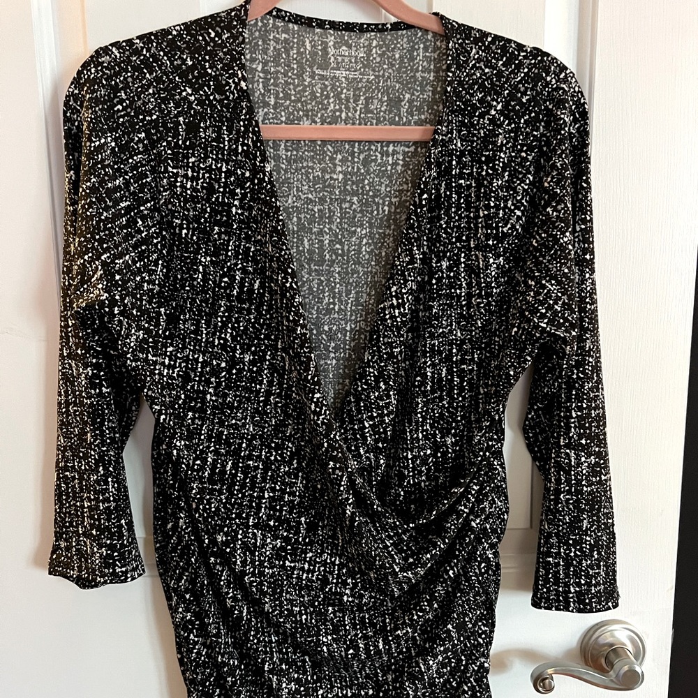 Black & White maternity blouse